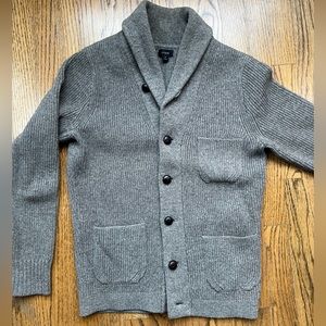 J. Crew Lambs Wool Shawl Collar Cardigan - Small